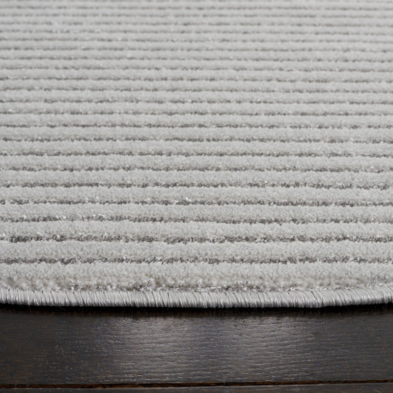 Foxborough Whisper Performance Striped Rug, Round 6'7"