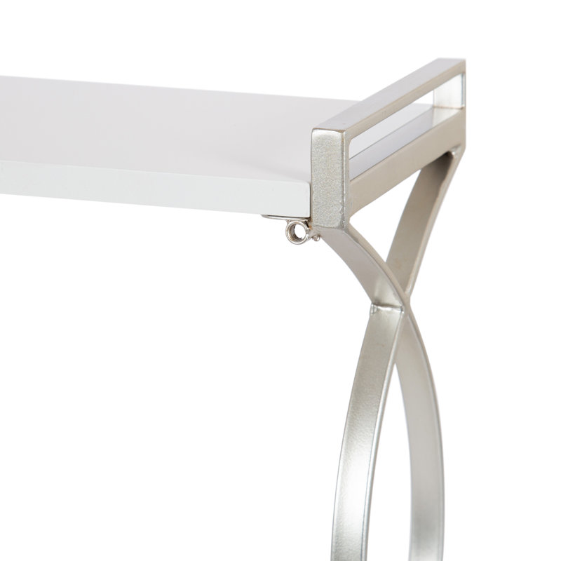  Arietta Tiered Shelf 18X7x28 White, Gold