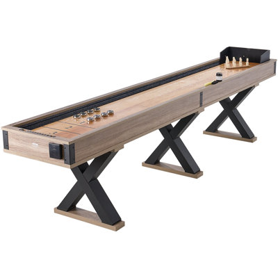 Ensemble de jeu de palets 2 en 1 11,5 pi Shuffleboard Table