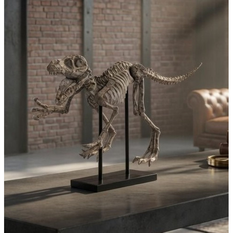 Dinosaur Skeleton Handmade Modern Landscape & Nature Wall Decor on Resin
