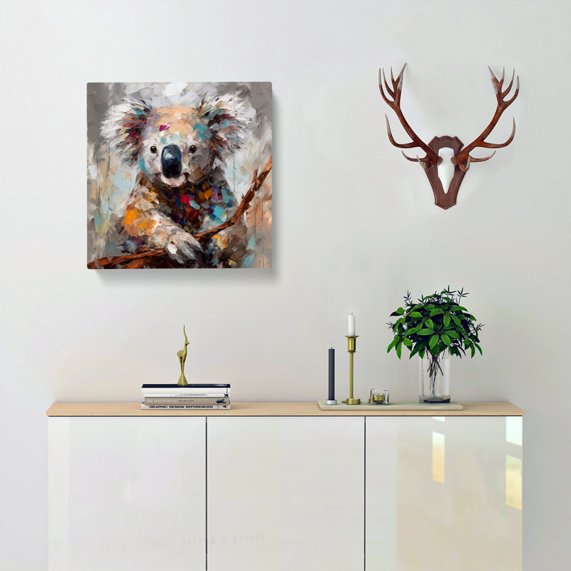 Koala Bear Palette Knife Painting No.2 - Wrapped Canvas