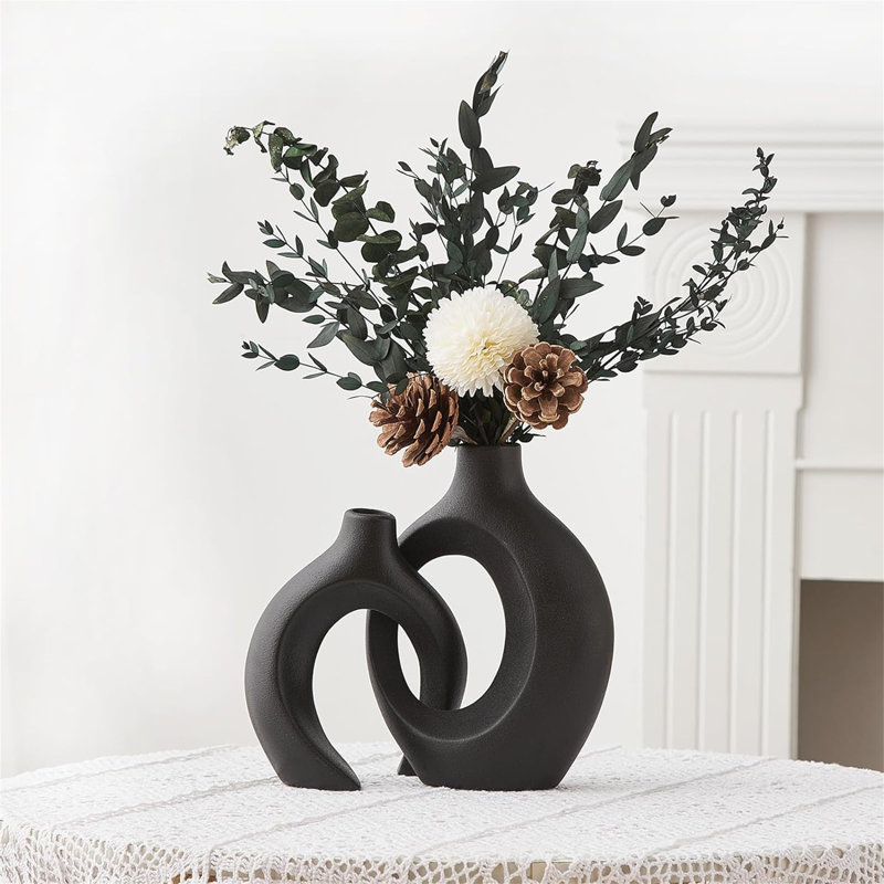 Decotis Table Vase, Black