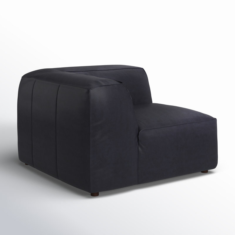 Form Corner Chair Espersso Brown, Black Top Grain Leather