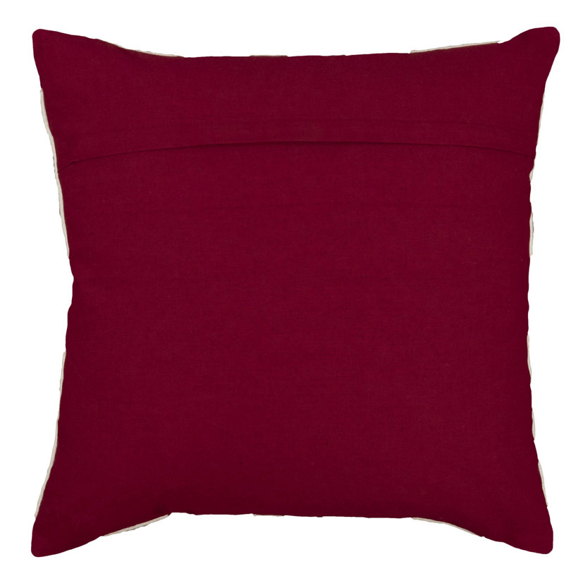 Appliqued Linen Throw Pillow
