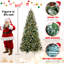 PE / PVC arbre décoratif blanc avec lumières pomme de pin rouge-1880981063