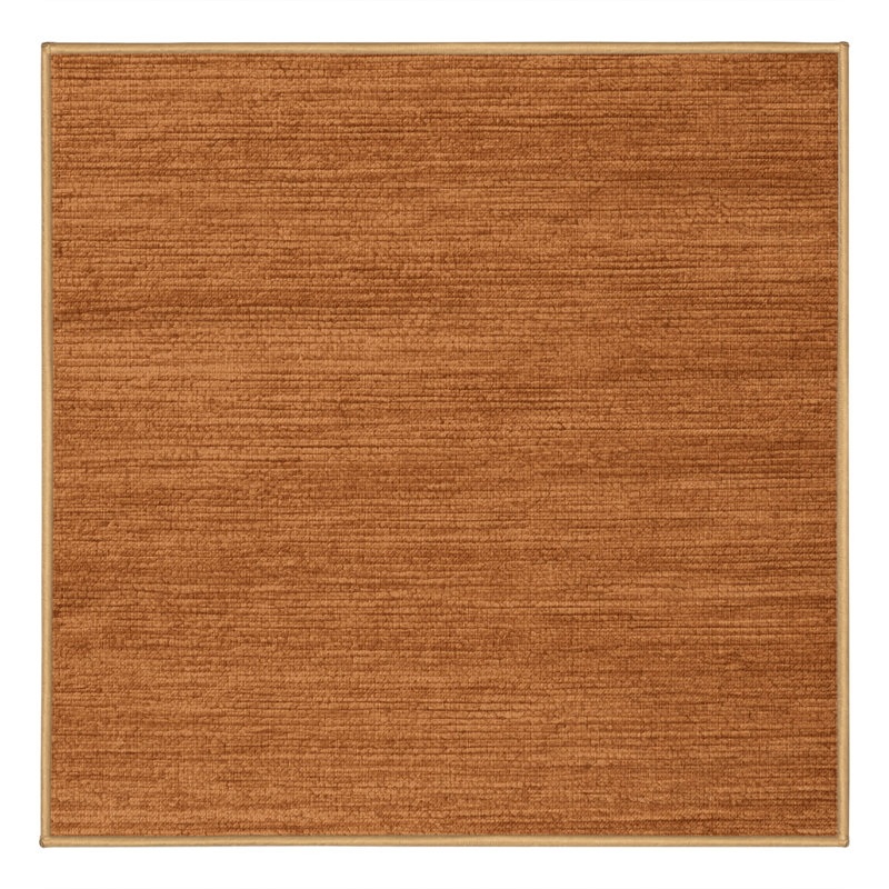 Tapis brun uni lavable à la machine, Carré 3 pi
