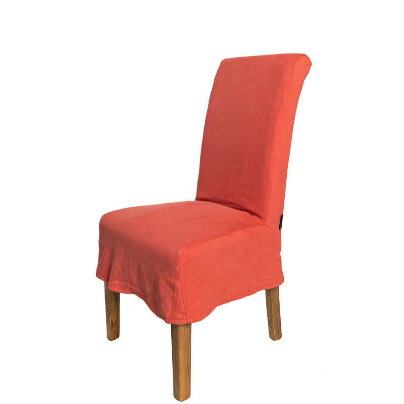 Gallego 47cm H Cotton Upholstered Side Chair, Coral