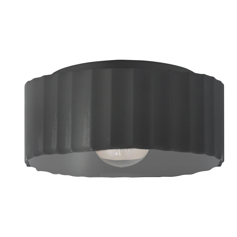 Plafonnier encastré d'extérieur à 1 ampoule Colgate, Noir mat carbone, H 6,5 po x l 13 po x P 13 po