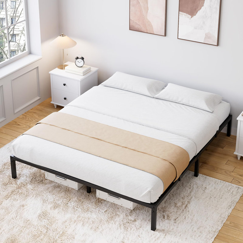 Metal Bed Frame Twin Platform Bed Frame No Box Spring Needed, Sturdy Heavy Duty Bed Frame, Easy Assembly, 12inch Full