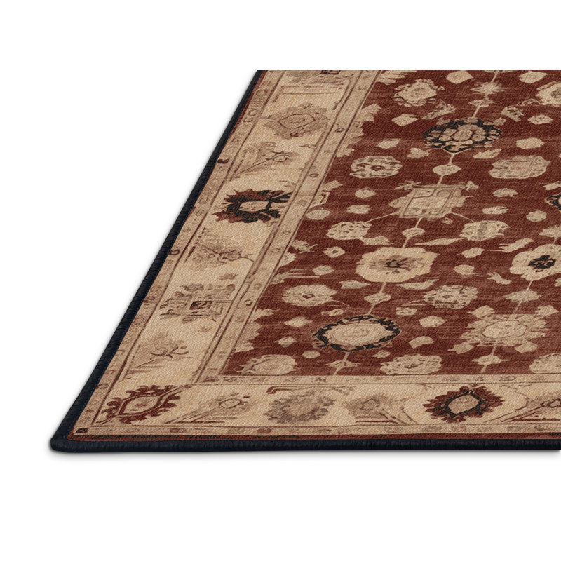 Machine Washable Overdyed Brown Area Rug, Square 8'