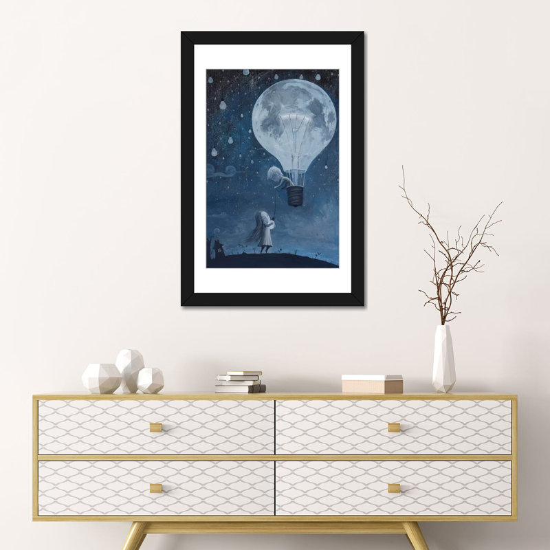 «He Gave Me the Brightest Star» par Adrian Borda - Toile tendue sur châssis, Papier d'art encadré noir