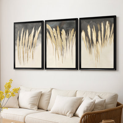 LANDSCAPES Series Lxxvi - Toile tendue avec châssis sur mesure - 3 pièces
