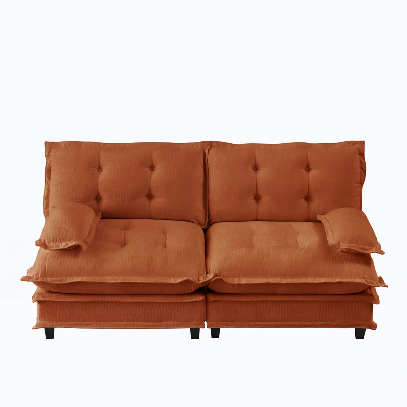 Canapé 2 places pour salon, chambre à coucher et appartement, Orange