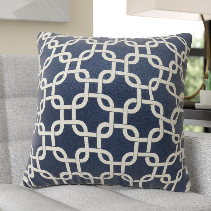 Coussin extérieur Roysum, 24 po x 24 po, Bleu marine, Carré