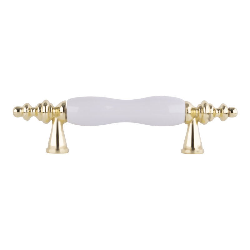 Brixwell BX462WPB Barrel Ceramic Cabinet Bar Drawer Pull For Kitchen And Cabinets Hardware
