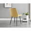 Statement 4 Person Round Dining Table Set in Luxury Beige Stone Effect - Velvet Dining Chairs-88576160