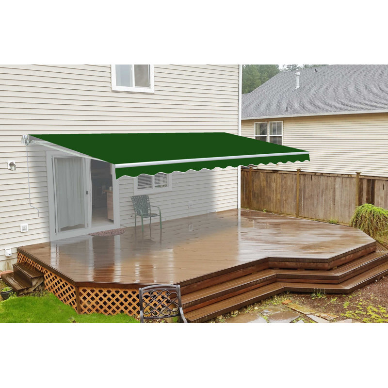 Tissu de remplacement pour auvent rétractable ALEKO, Vert classique, l 12 pi x P 10 pi