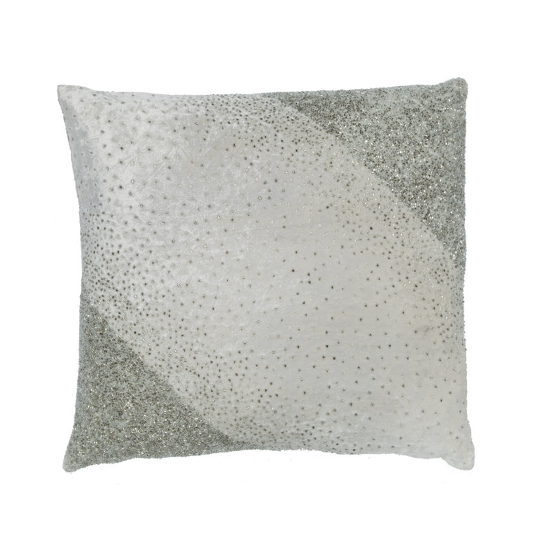 Crystal Appliqued Velvet Throw Pillow