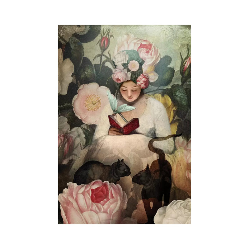 " The Reading " by Catrin Welz-Stein, Wrapped Canvas, 40'' H x 26'' W x 1.5'' D