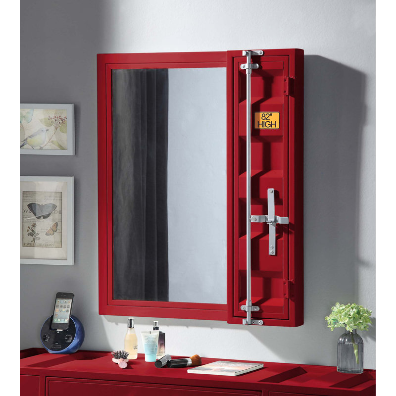 Miroir de salle de bain, Rouge