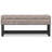 Cosmopolitan 44"W Vegan Leather Transitional Storage Ottoman Bench with Tufted Lift-Top and Shelf-1582890966