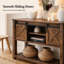 Entryway Table with Storage Shelf, Sliding Barn Doors Console Table for Living Room Hallway-2018616583