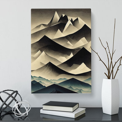 Mountain Abstract Design - Wrapped Canvas
