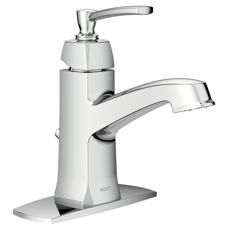 Conway Single Hole Bathroom Faucet with Drain Assembly, Chrome
