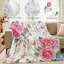 Couverture fleurie rose à papillons, 127 x 152 cm (50 x 60 pouces), idéale comme cadeau.