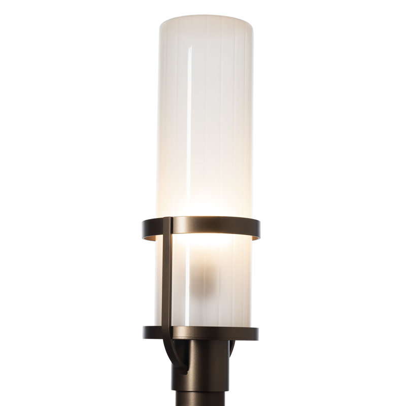 Tête de lanterne câblée à 1 lumière en alcôve H 22,4 po, Givré, Bronze côtier
