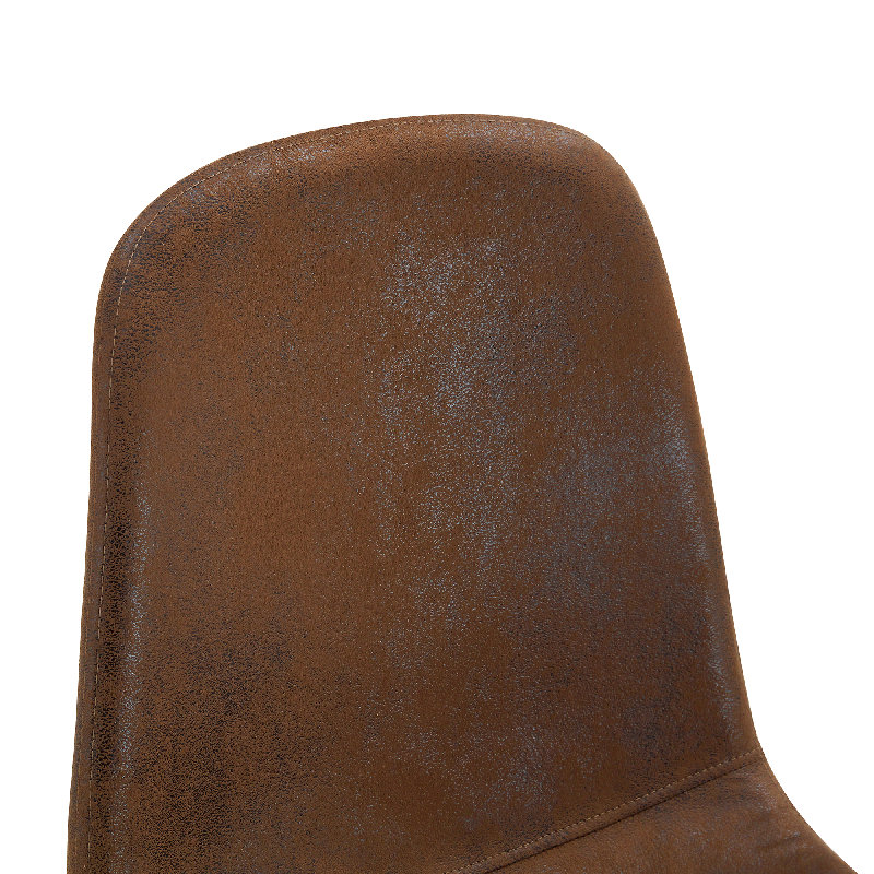 Chaise de salle à manger en métal, Noyer