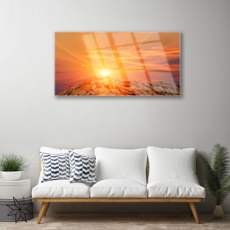 Sun - No Frame Print on Glass