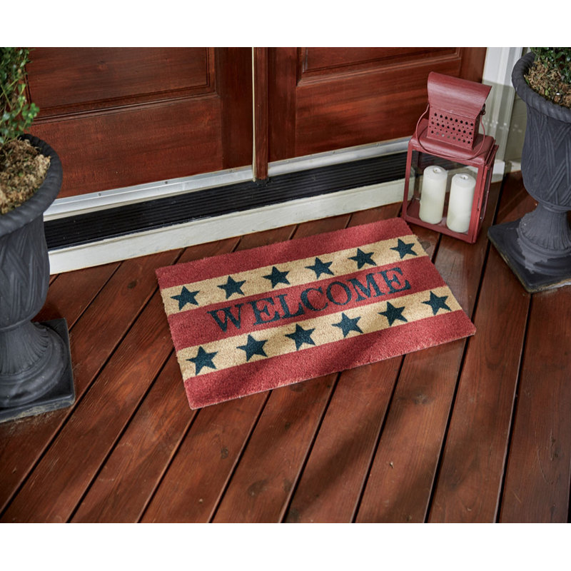  Paillasson rouge Welcome Americana - 1 pi 6 po x 2 pi 6 po