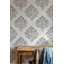 Décoration murale damassée à motif floral traditionnel-2034716100