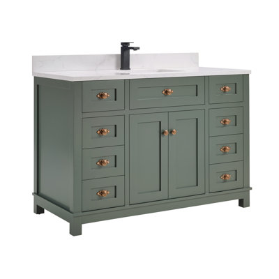 48" Solid Wood Sink Vanity With 1' Artificial Stone Top