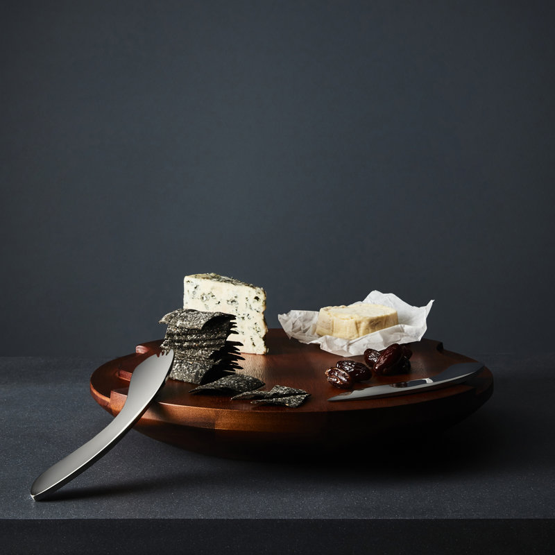 Nambe Cheese Block W/ Knife & Spread