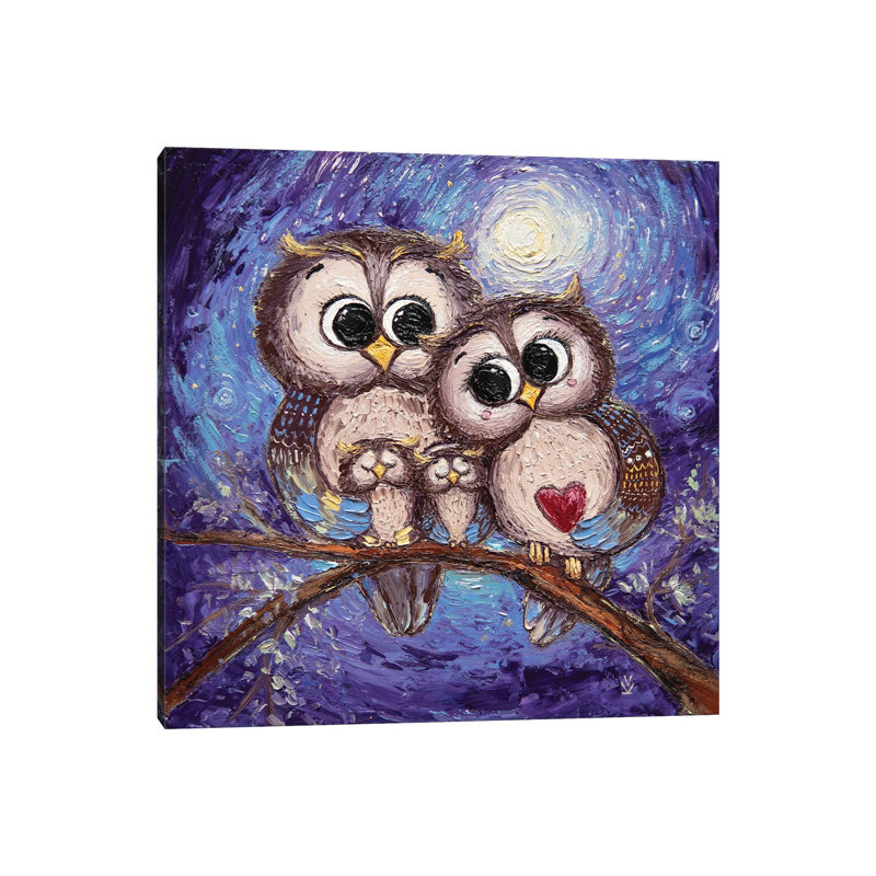 Good Owls 1 Piece Painting on Canvas, 66.04 cm H x 66.04 cm W x 1.91 cm D, Wrapped Canvas