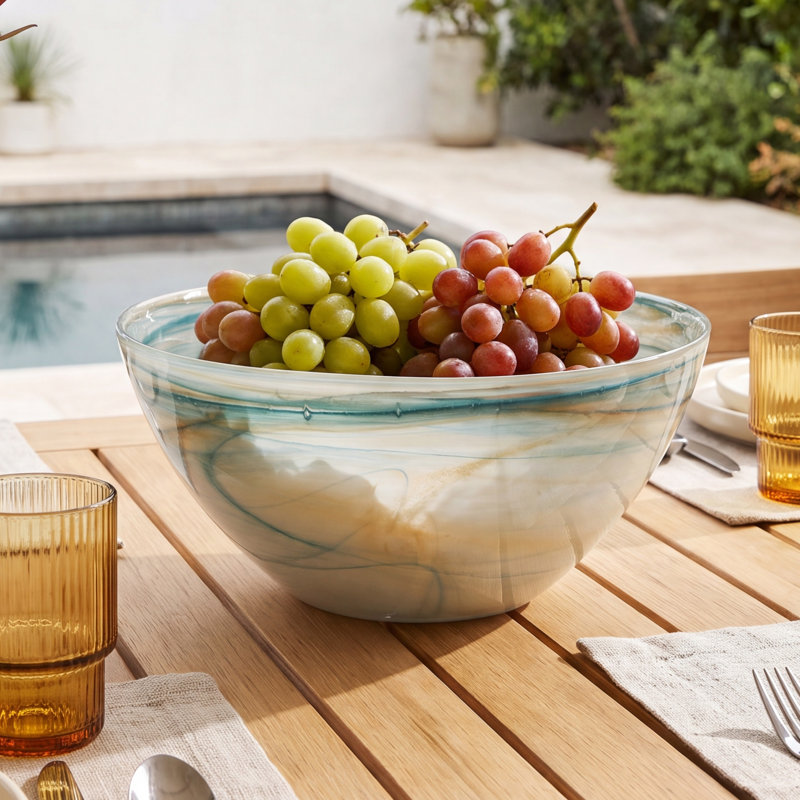 Joss & Main Anjou Glass Serving Bowl