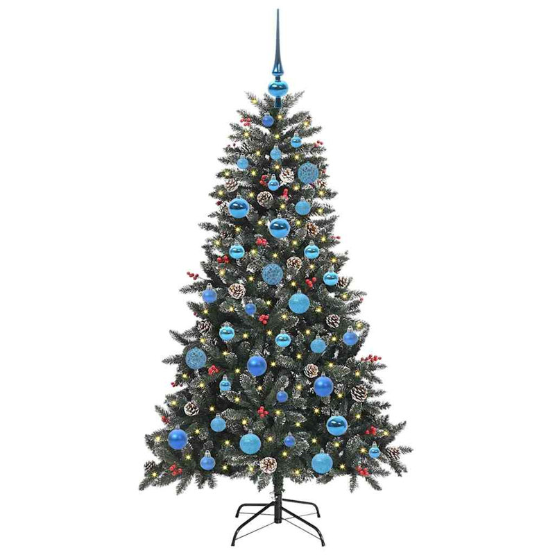 Artificial Christmas Tree with Stand Green, 4.92' H, Blue