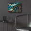  «Whispering Waves Village» par Doron David, art mural en verre acrylique, 16 po x 12 po