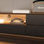 Meuble télé moderne en bois avec lumières DEL, console multimédia avec 4 tiroirs, entièrement assemblé-517464135-517464153