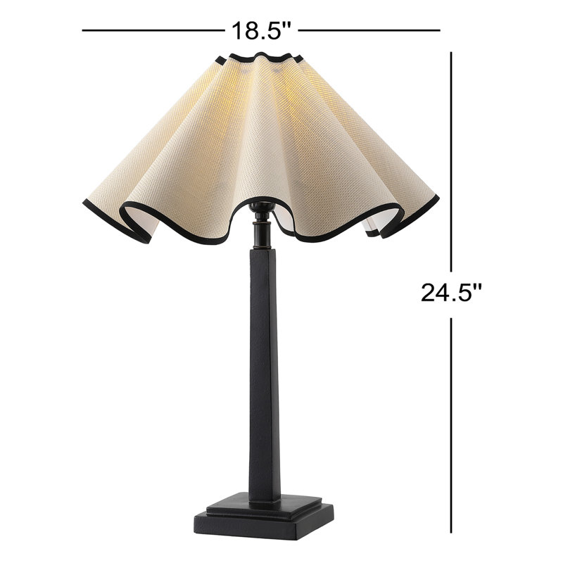 Monika 24.5" Resin and Rattan Table Lamp