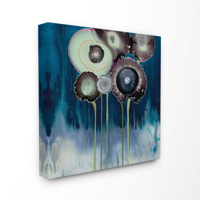 « anti-gouttes », peinture bleue abstraite