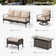 7 - Person Patio Conversation Set With Swiveling Lounge Chairs