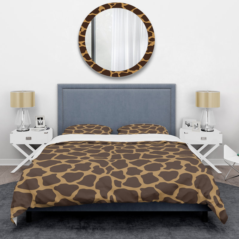Giraffe Skin V - Animals Duvet Cover Set - Microfiber Polyester