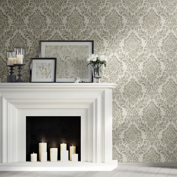 Marlow Home Co. Darcy James Collection Eleanor Damask Wallpaper ...