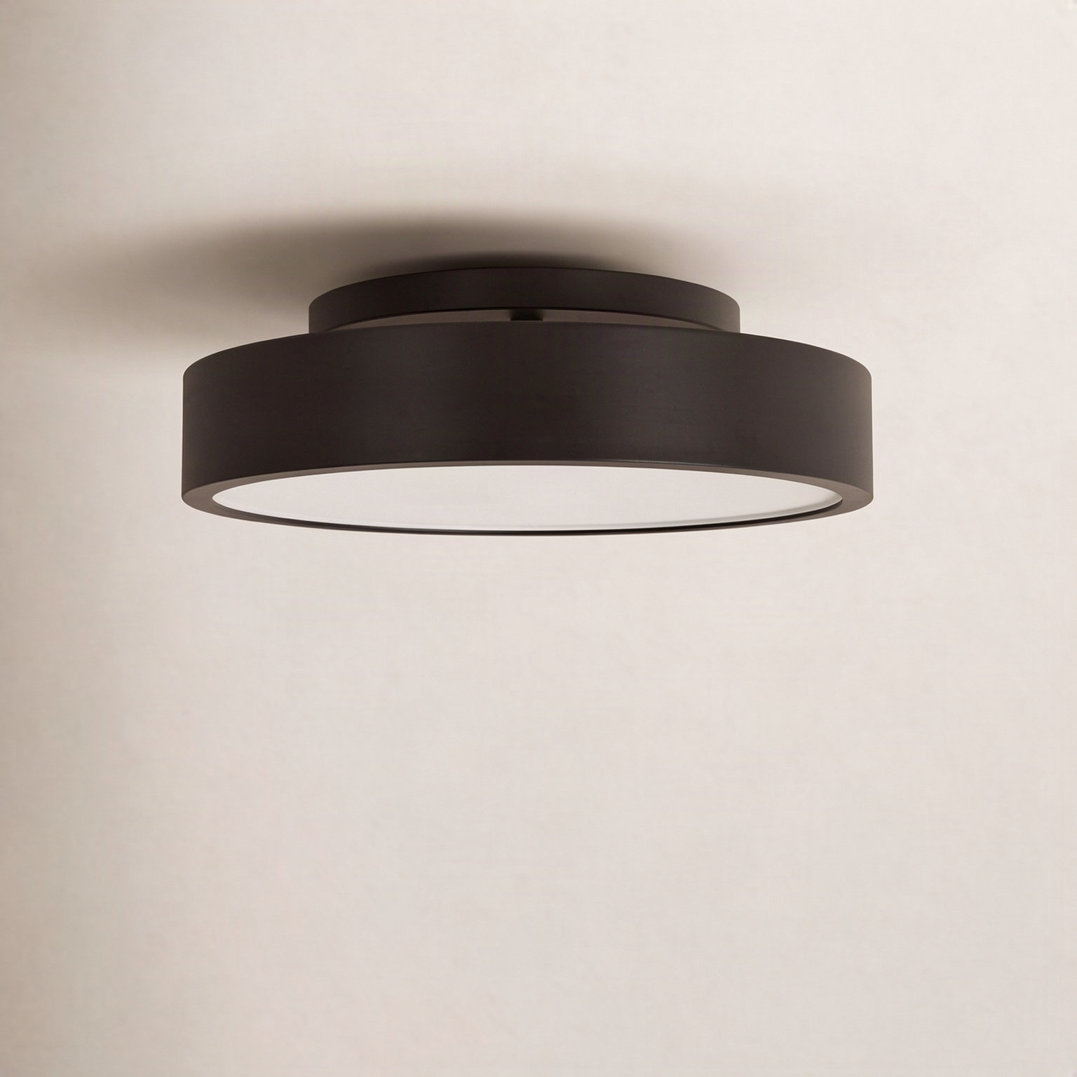 Radcliff Single Light Semi Flush Mount, 4" H x 16" W x 16" D, Aged Iron