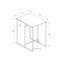 Table de salle à manger rectangulaire de 32 po de hauteur comptoir, petit, plateau en stratifié, cuisine, stratifié noir, métal noir-1902170984-1902170982