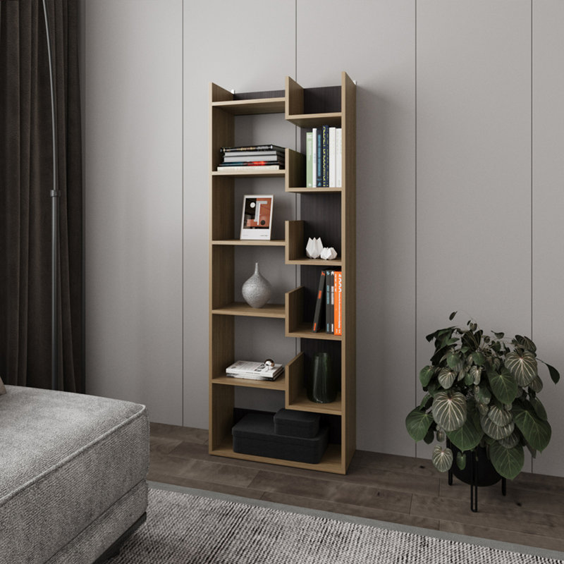 Bibliothèque Magnolia, géométrique moderne, polyvalente et peu encombrante pour petits appartements et studios
