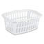 Panier à linge rectangulaire en plastique Sterilite 1,5 boisseau, blanc, paquet de 12